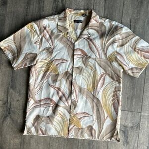 Monologue by Montique shirt short sleeve button up casual size 2XL athleisure